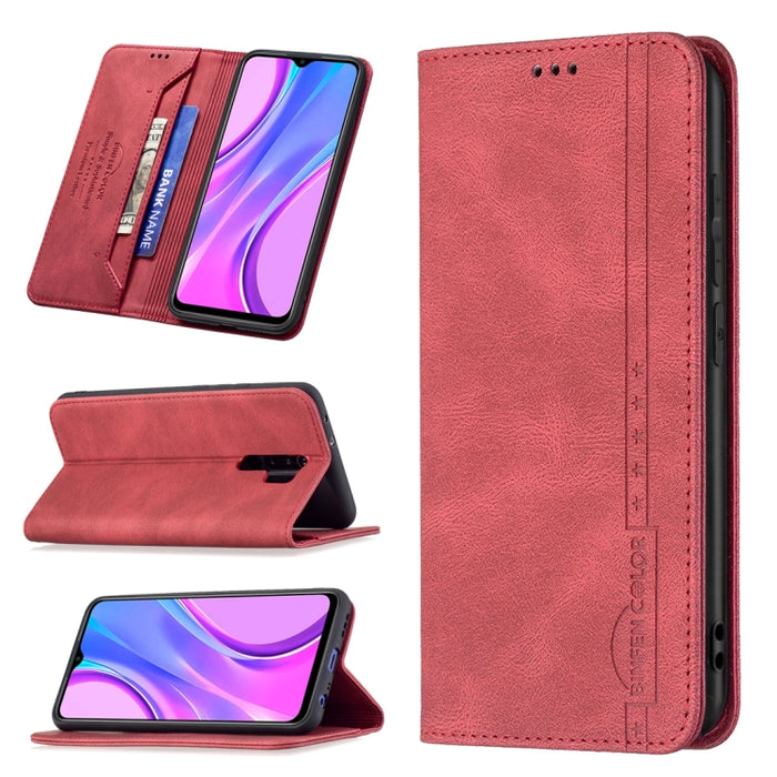 Estuche de cuero antirrobo con bloqueo magnético RFID con soporte y ranuras para tarjetas y billetera, For Xiaomi Redmi 9A, For Xiaomi Redmi 9C / Poco C31, For Xiaomi Redmi 9, For Xiaomi Redmi 10, For Xiaomi Redmi Note 9/Redmi 10X 4G                   ...