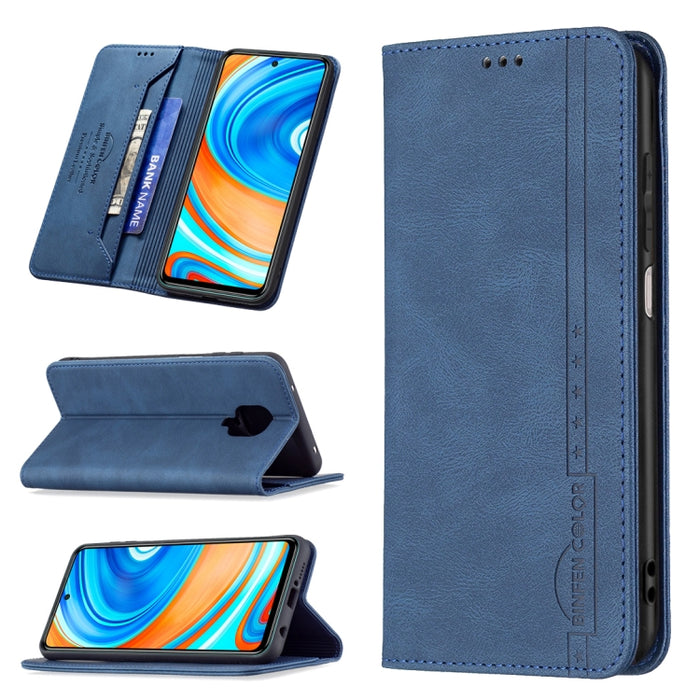 Estuche de cuero antirrobo con bloqueo magnético RFID con soporte y ranuras para tarjetas y billetera, For Xiaomi Redmi 9A, For Xiaomi Redmi 9C / Poco C31, For Xiaomi Redmi 9, For Xiaomi Redmi 10, For Xiaomi Redmi Note 9/Redmi 10X 4G                   ...