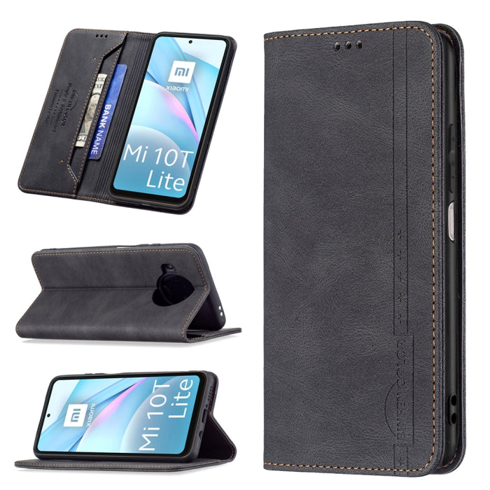 Estuche de cuero antirrobo con bloqueo magnético RFID con soporte y ranuras para tarjetas y billetera, For Xiaomi Redmi 9A, For Xiaomi Redmi 9C / Poco C31, For Xiaomi Redmi 9, For Xiaomi Redmi 10, For Xiaomi Redmi Note 9/Redmi 10X 4G                   ...