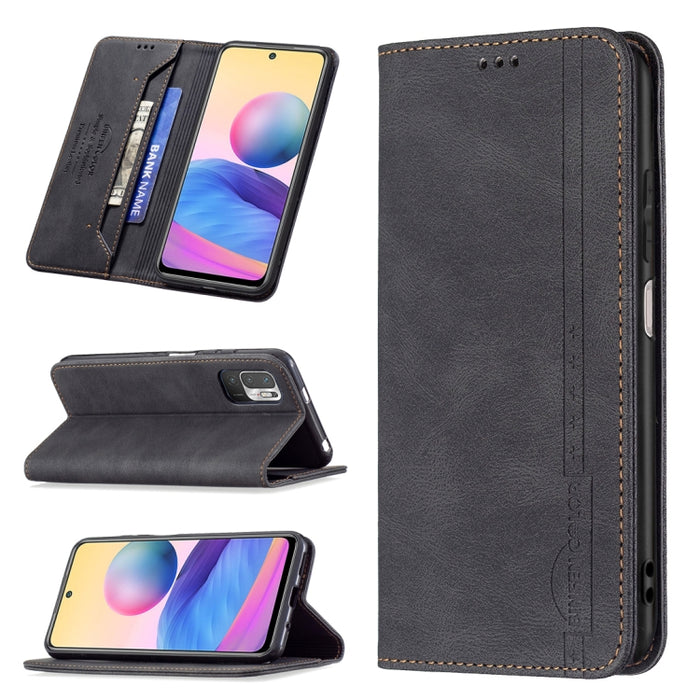 Estuche de cuero antirrobo con bloqueo magnético RFID con soporte y ranuras para tarjetas y billetera, For Xiaomi Redmi 9A, For Xiaomi Redmi 9C / Poco C31, For Xiaomi Redmi 9, For Xiaomi Redmi 10, For Xiaomi Redmi Note 9/Redmi 10X 4G                   ...