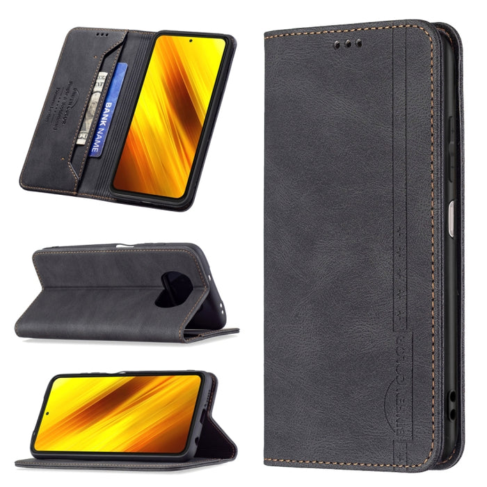 Estuche de cuero antirrobo con bloqueo magnético RFID con soporte y ranuras para tarjetas y billetera, For Xiaomi Redmi 9A, For Xiaomi Redmi 9C / Poco C31, For Xiaomi Redmi 9, For Xiaomi Redmi 10, For Xiaomi Redmi Note 9/Redmi 10X 4G                   ...