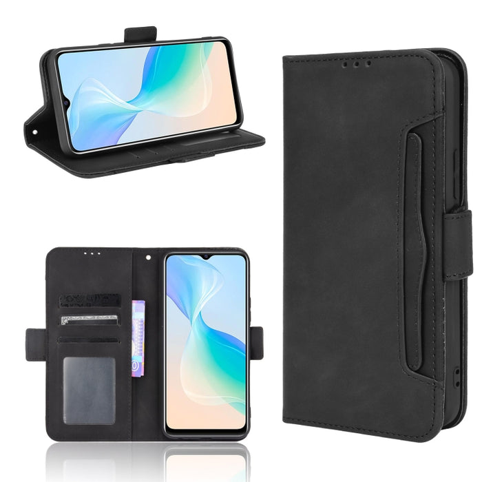 Estuche de cuero con tapa horizontal con patrón de piel de becerro con soporte y ranuras para tarjetas y marco de fotos, For Motorola Moto G50 5G Oversea Version, For OPPO Realme 8i, For vivo Y33S / Y21 / Y21S, For Nokia G50 5G                         ...