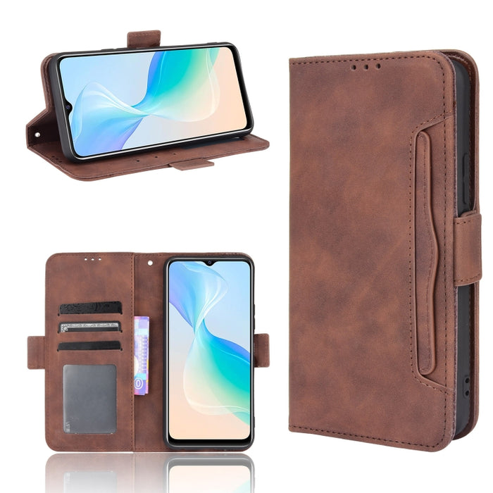 Estuche de cuero con tapa horizontal con patrón de piel de becerro con soporte y ranuras para tarjetas y marco de fotos, For Motorola Moto G50 5G Oversea Version, For OPPO Realme 8i, For vivo Y33S / Y21 / Y21S, For Nokia G50 5G                         ...