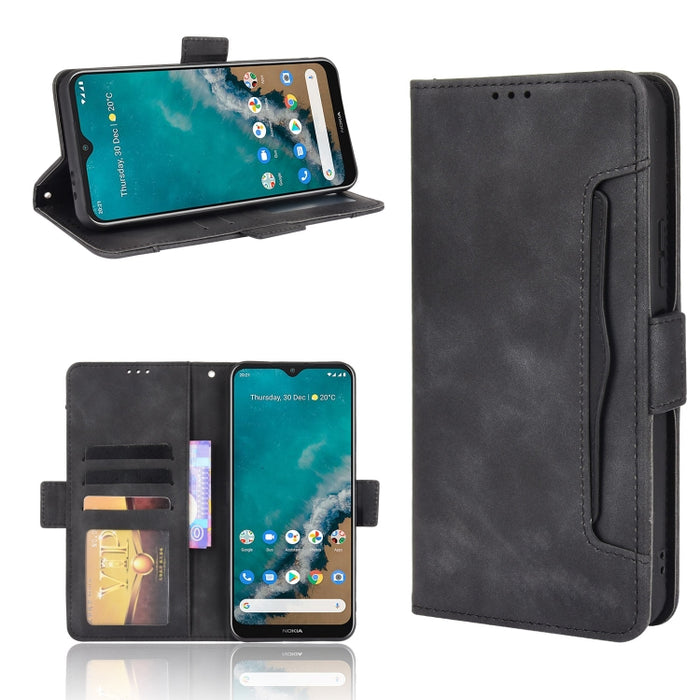Estuche de cuero con tapa horizontal con patrón de piel de becerro con soporte y ranuras para tarjetas y marco de fotos, For Motorola Moto G50 5G Oversea Version, For OPPO Realme 8i, For vivo Y33S / Y21 / Y21S, For Nokia G50 5G                         ...