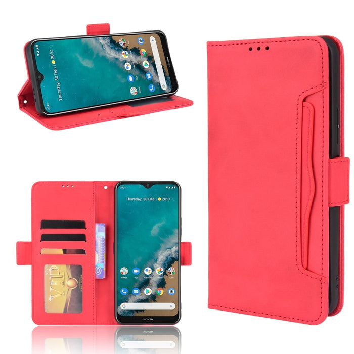 Estuche de cuero con tapa horizontal con patrón de piel de becerro con soporte y ranuras para tarjetas y marco de fotos, For Motorola Moto G50 5G Oversea Version, For OPPO Realme 8i, For vivo Y33S / Y21 / Y21S, For Nokia G50 5G                         ...