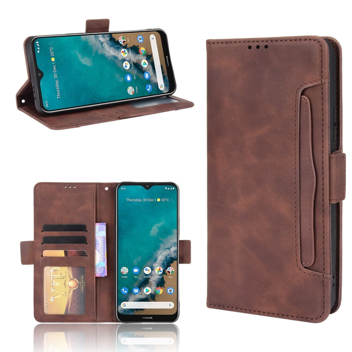 Estuche de cuero con tapa horizontal con patrón de piel de becerro con soporte y ranuras para tarjetas y marco de fotos, For Motorola Moto G50 5G Oversea Version, For OPPO Realme 8i, For vivo Y33S / Y21 / Y21S, For Nokia G50 5G                         ...