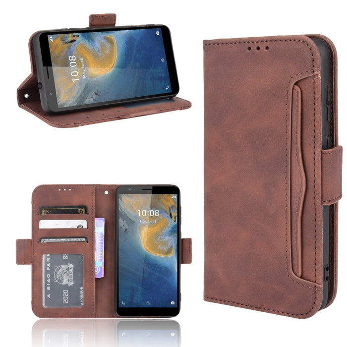 Estuche de cuero con tapa horizontal con patrón de piel de becerro con soporte y ranuras para tarjetas y marco de fotos, For Motorola Moto G50 5G Oversea Version, For OPPO Realme 8i, For vivo Y33S / Y21 / Y21S, For Nokia G50 5G                         ...