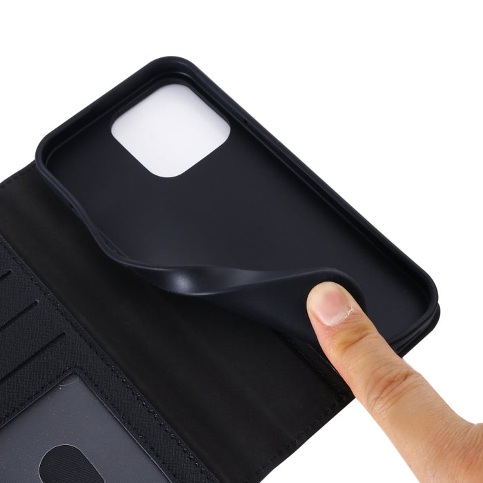 Estuche protector con tapa horizontal de cuero de grano superior GEBEI con soporte y ranuras para tarjetas y billetera y marco de fotos, For iPhone 13, For iPhone 13 Pro, For iPhone 13 Pro Max
