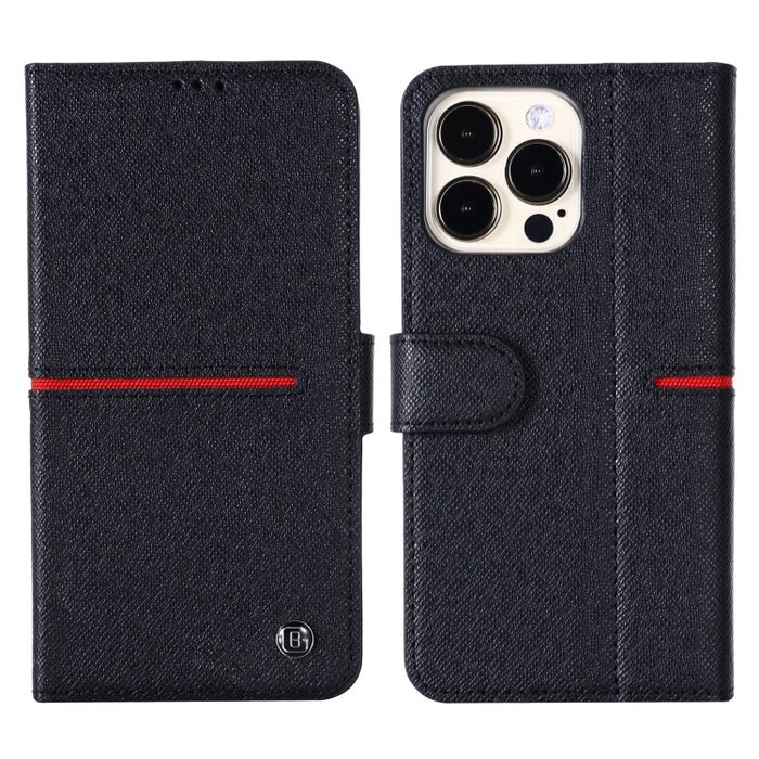 Estuche protector con tapa horizontal de cuero de grano superior GEBEI con soporte y ranuras para tarjetas y billetera y marco de fotos, For iPhone 13, For iPhone 13 Pro, For iPhone 13 Pro Max