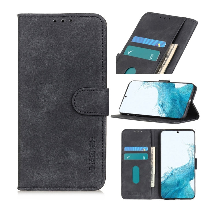 KHAZNEH Retro Texture PU + TPU Estuche de cuero con tapa horizontal con soporte y ranuras para tarjetas y billetera, For Samsung Galaxy S22 5G, For Samsung Galaxy S22+ 5G, For Samsung Galaxy S22 Ultra 5G, For Xiaomi Civi 5G