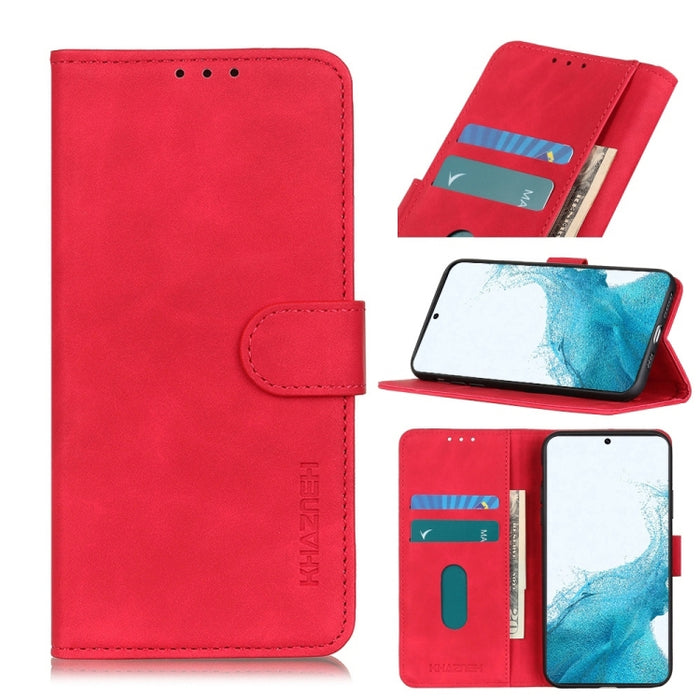 KHAZNEH Retro Texture PU + TPU Estuche de cuero con tapa horizontal con soporte y ranuras para tarjetas y billetera, For Samsung Galaxy S22 5G, For Samsung Galaxy S22+ 5G, For Samsung Galaxy S22 Ultra 5G, For Xiaomi Civi 5G