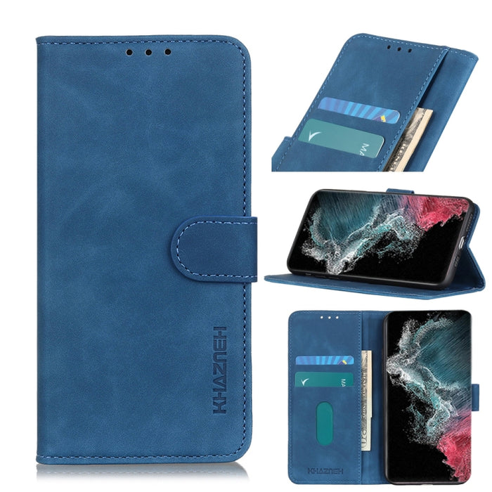 KHAZNEH Retro Texture PU + TPU Estuche de cuero con tapa horizontal con soporte y ranuras para tarjetas y billetera, For Samsung Galaxy S22 5G, For Samsung Galaxy S22+ 5G, For Samsung Galaxy S22 Ultra 5G, For Xiaomi Civi 5G