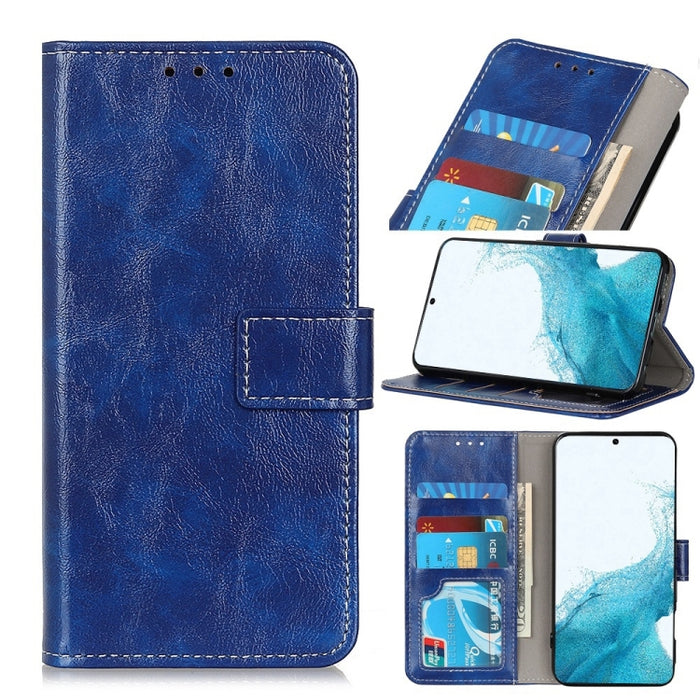 Retro Crazy Horse Texture Funda de cuero con tapa horizontal con soporte y ranuras para tarjetas y marco de fotos y billetera, For Samsung Galaxy S22 5G, For Samsung Galaxy S22+ 5G, For Samsung Galaxy S22 Ultra 5G, For Xiaomi Civi 5G