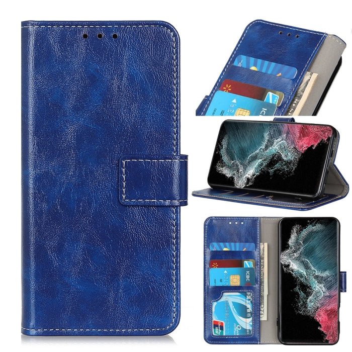 Retro Crazy Horse Texture Funda de cuero con tapa horizontal con soporte y ranuras para tarjetas y marco de fotos y billetera, For Samsung Galaxy S22 5G, For Samsung Galaxy S22+ 5G, For Samsung Galaxy S22 Ultra 5G, For Xiaomi Civi 5G