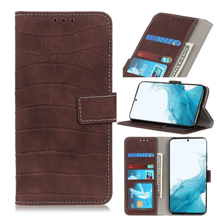 Estuche de cuero con tapa horizontal con textura de cocodrilo magnético con soporte y ranuras para tarjetas y billetera, For Samsung Galaxy S22 5G, For Samsung Galaxy S22+ 5G, For Samsung Galaxy S22 Ultra 5G, For Xiaomi Civi 5G