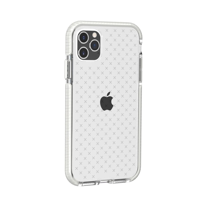 Estuche protector de TPU transparente a prueba de golpes con patrón de cuadrícula