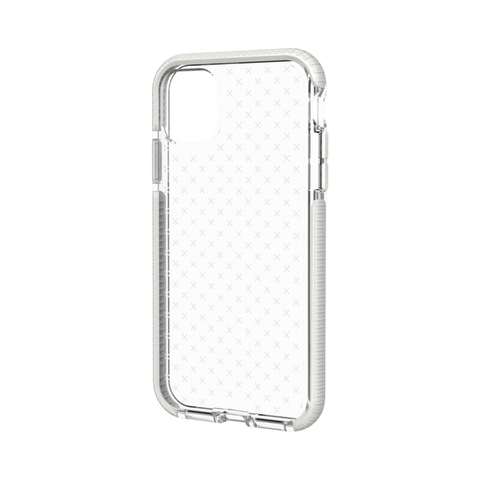 Estuche protector de TPU transparente a prueba de golpes con patrón de cuadrícula