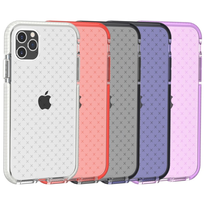 Estuche protector de TPU transparente a prueba de golpes con patrón de cuadrícula