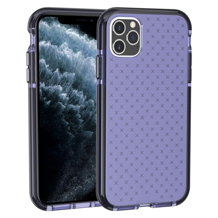Estuche protector de TPU transparente a prueba de golpes con patrón de cuadrícula