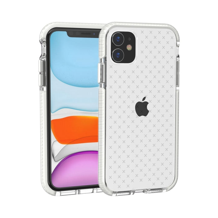 Estuche protector de TPU transparente a prueba de golpes con patrón de cuadrícula