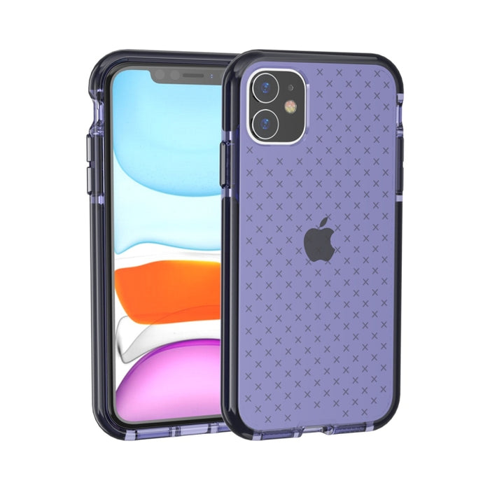 Estuche protector de TPU transparente a prueba de golpes con patrón de cuadrícula