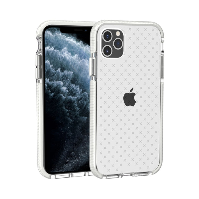 Estuche protector de TPU transparente a prueba de golpes con patrón de cuadrícula