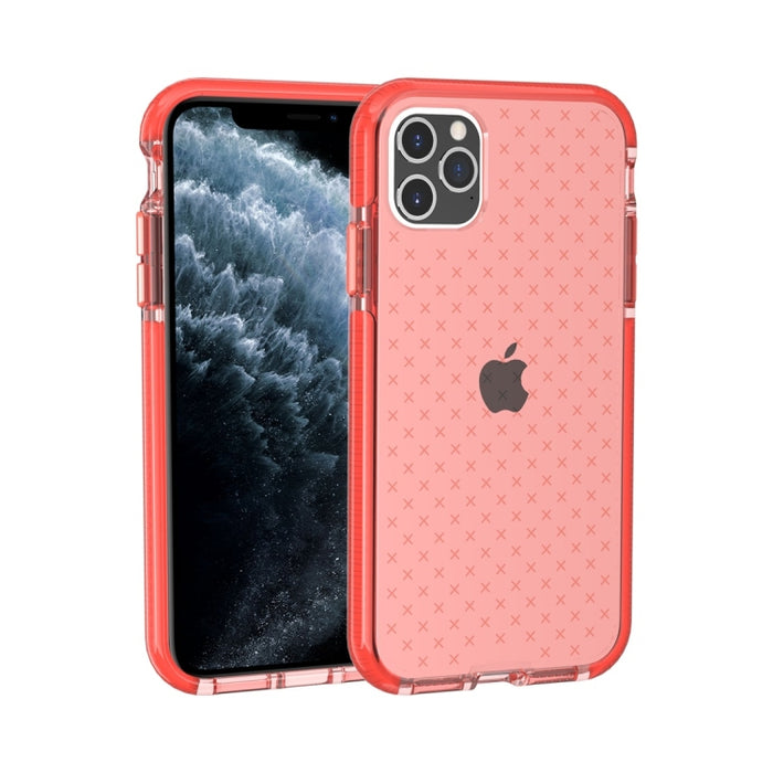 Estuche protector de TPU transparente a prueba de golpes con patrón de cuadrícula