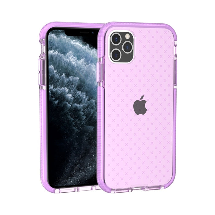 Estuche protector de TPU transparente a prueba de golpes con patrón de cuadrícula