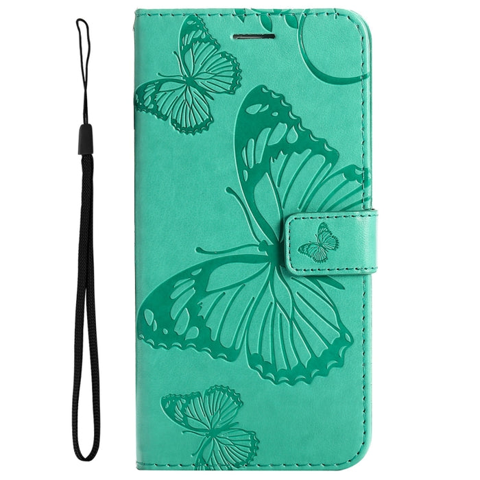 Estuche de cuero de PU con tapa horizontal y patrón de mariposa estampado prensado con soporte y ranuras para tarjetas y billetera y cordón, For vivo Y20 / Y20a / Y20s, For vivo Y21 2021 / Y21s / Y33s, For Xiaomi Mi 11T / 11T Pro