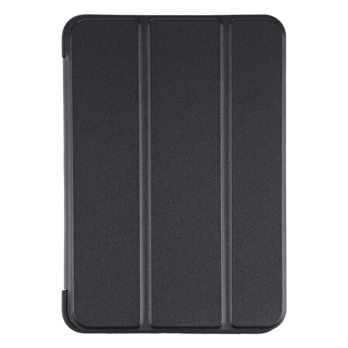 Estuche de cuero para tableta con tapa horizontal a prueba de golpes GEBEI con soporte de tres pliegues