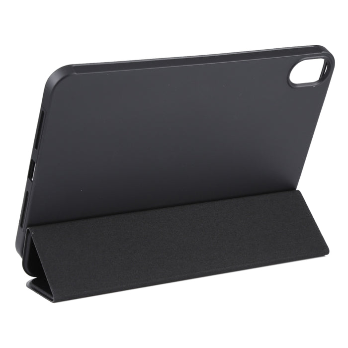 Estuche de cuero para tableta con tapa horizontal a prueba de golpes GEBEI con soporte de tres pliegues