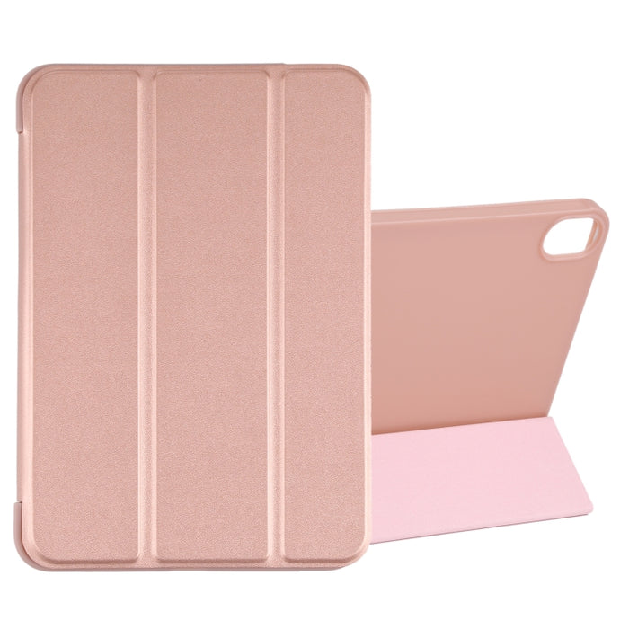 Estuche de cuero para tableta con tapa horizontal a prueba de golpes GEBEI con soporte de tres pliegues
