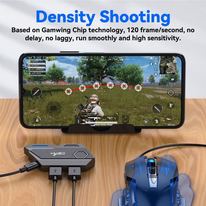 HXSJ P3 Bluetooth 5.0 Teclado Convertidor de ratón Juego de disparos Herramienta auxiliar