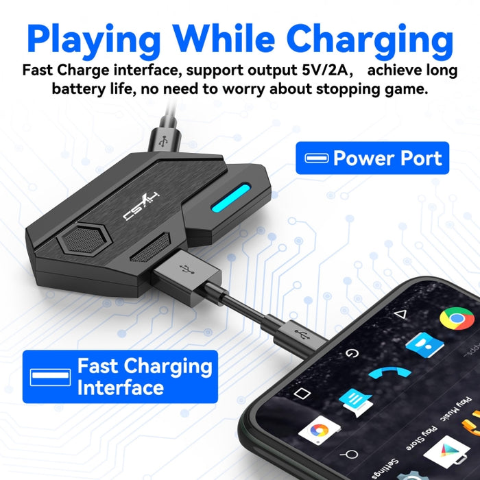HXSJ P3 Bluetooth 5.0 Teclado Convertidor de ratón Juego de disparos Herramienta auxiliar