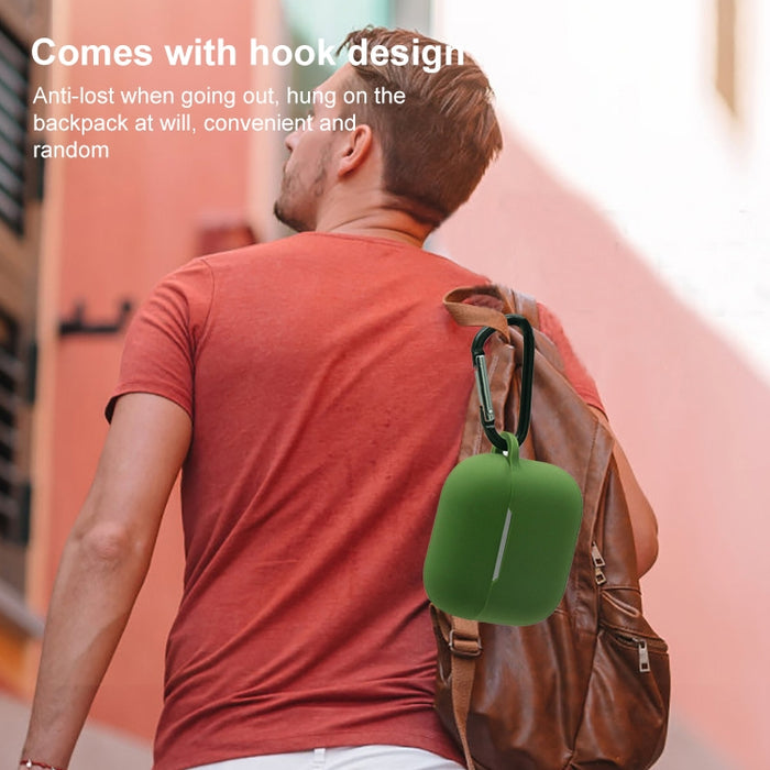 Funda protectora de silicona para auriculares inalámbricos con gancho para AirPods 3