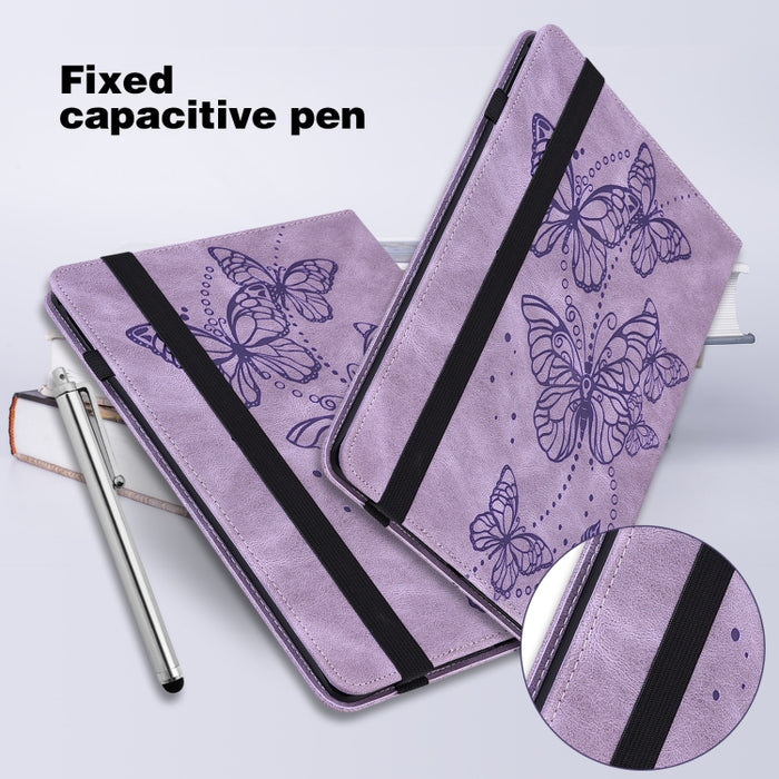 Estuche para tableta de cuero con tapa horizontal con diseño de mariposa en relieve, For Lenovo Tab M10 Plus / Tab M10 FHD Plus 10.3 inch TB-X606F TB-606X, For Lenovo Tab M10 TB-X505L / TB-X505F / TB-X605L / TB-X605F & P10 TB-X705F / TB-X705L          ...