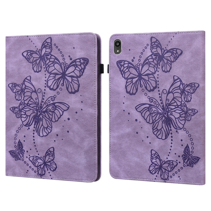 Estuche para tableta de cuero con tapa horizontal con diseño de mariposa en relieve, For Lenovo Tab M10 Plus / Tab M10 FHD Plus 10.3 inch TB-X606F TB-606X, For Lenovo Tab M10 TB-X505L / TB-X505F / TB-X605L / TB-X605F & P10 TB-X705F / TB-X705L          ...