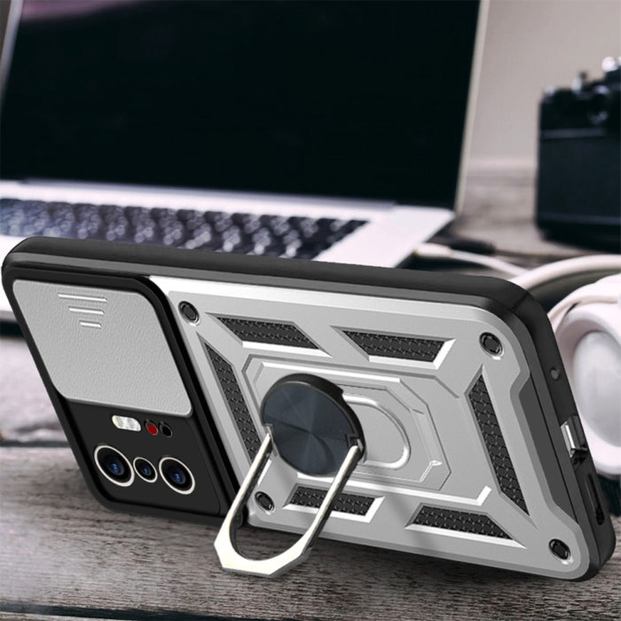 Diseño de cubierta de cámara deslizante Funda protectora de TPU + PC, For Xiaomi Mi 11T / 11T Pro