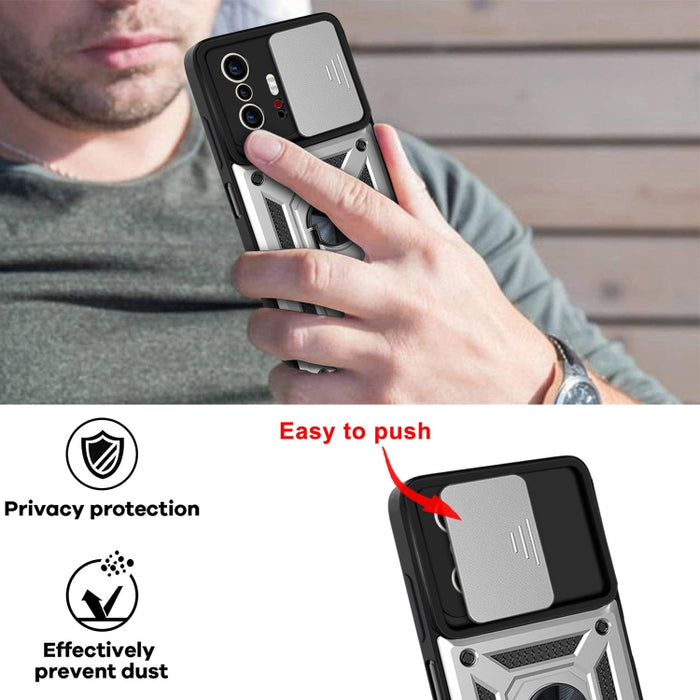 Diseño de cubierta de cámara deslizante Funda protectora de TPU + PC, For Xiaomi Mi 11T / 11T Pro