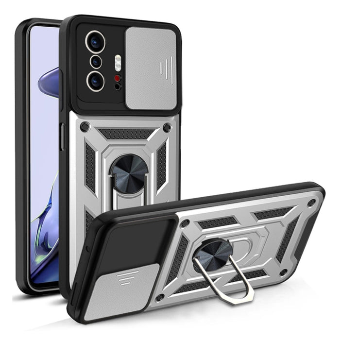 Diseño de cubierta de cámara deslizante Funda protectora de TPU + PC, For Xiaomi Mi 11T / 11T Pro