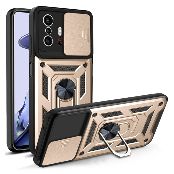 Diseño de cubierta de cámara deslizante Funda protectora de TPU + PC, For Xiaomi Mi 11T / 11T Pro