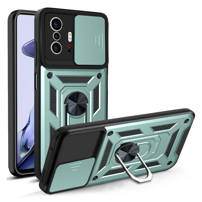 Diseño de cubierta de cámara deslizante Funda protectora de TPU + PC, For Xiaomi Mi 11T / 11T Pro