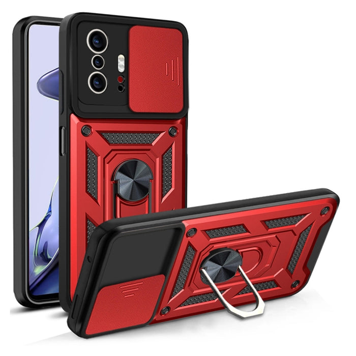 Diseño de cubierta de cámara deslizante Funda protectora de TPU + PC, For Xiaomi Mi 11T / 11T Pro