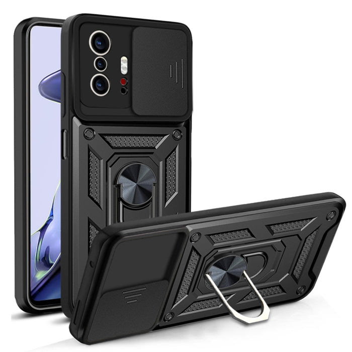 Diseño de cubierta de cámara deslizante Funda protectora de TPU + PC, For Xiaomi Mi 11T / 11T Pro