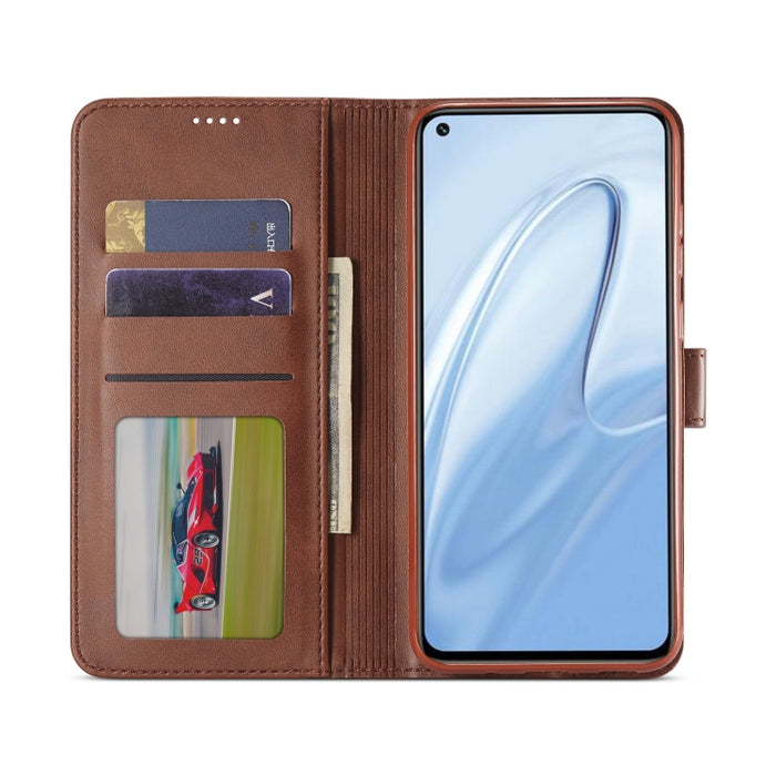 LC.IMEEKE Estuche de cuero con tapa horizontal para teléfono con textura de becerro, con soporte, ranuras para tarjetas y billetera, For Xiaomi Redmi Note 10 Lite, For Xiaomi Mi 11T / 11T Pro