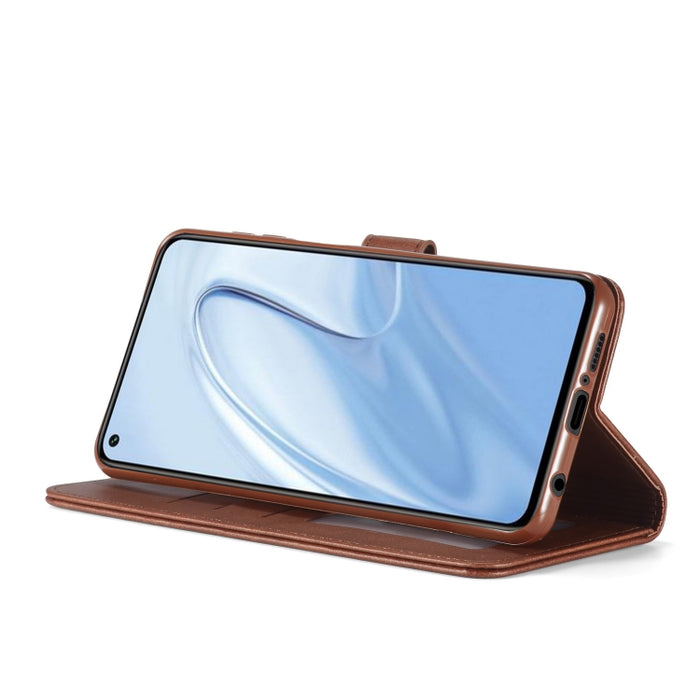 LC.IMEEKE Estuche de cuero con tapa horizontal para teléfono con textura de becerro, con soporte, ranuras para tarjetas y billetera, For Xiaomi Redmi Note 10 Lite, For Xiaomi Mi 11T / 11T Pro