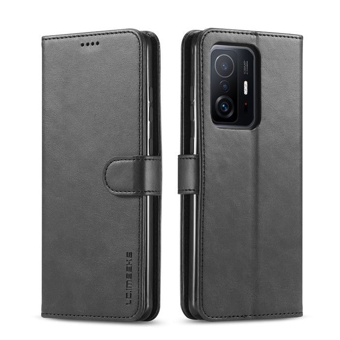LC.IMEEKE Estuche de cuero con tapa horizontal para teléfono con textura de becerro, con soporte, ranuras para tarjetas y billetera, For Xiaomi Redmi Note 10 Lite, For Xiaomi Mi 11T / 11T Pro
