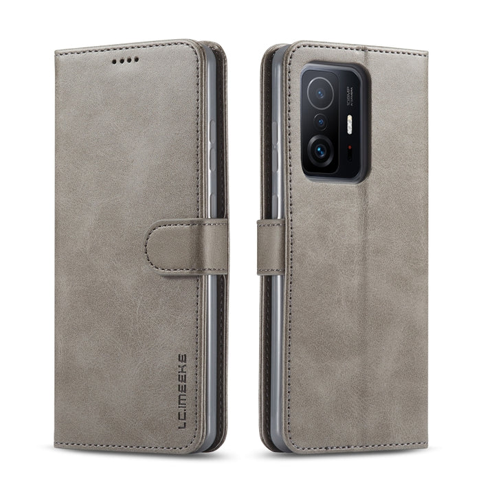 LC.IMEEKE Estuche de cuero con tapa horizontal para teléfono con textura de becerro, con soporte, ranuras para tarjetas y billetera, For Xiaomi Redmi Note 10 Lite, For Xiaomi Mi 11T / 11T Pro