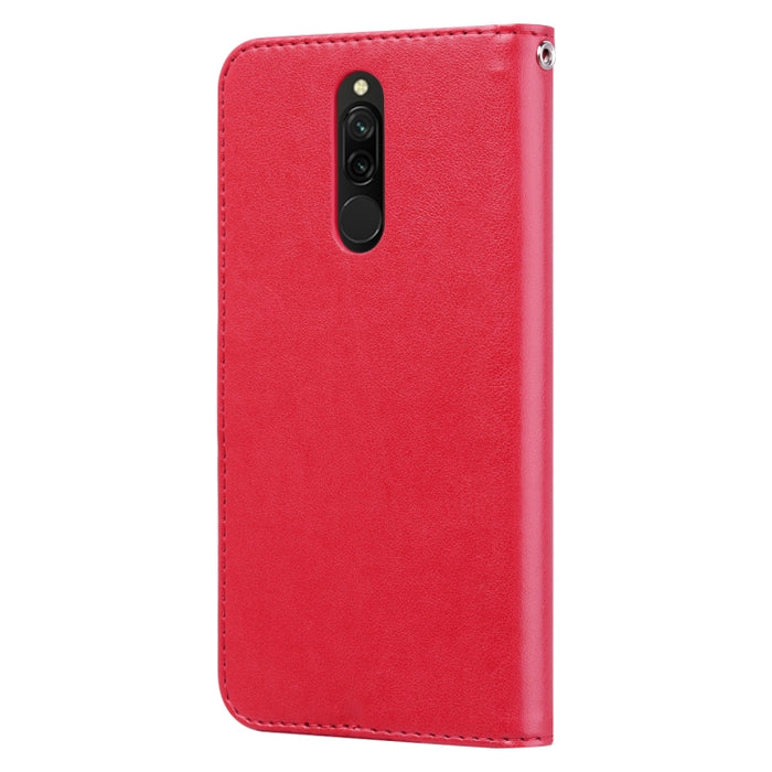 Estuche de cuero de PU con tapa horizontal en relieve rosa para Galaxy A10, con soporte y ranuras para tarjetas y billetera, For Xiaomi Redmi 8, For Xiaomi Redmi Note 8, For Xiaomi Redmi Note 8 Pro, For Galaxy A10s, For Galaxy A20s
