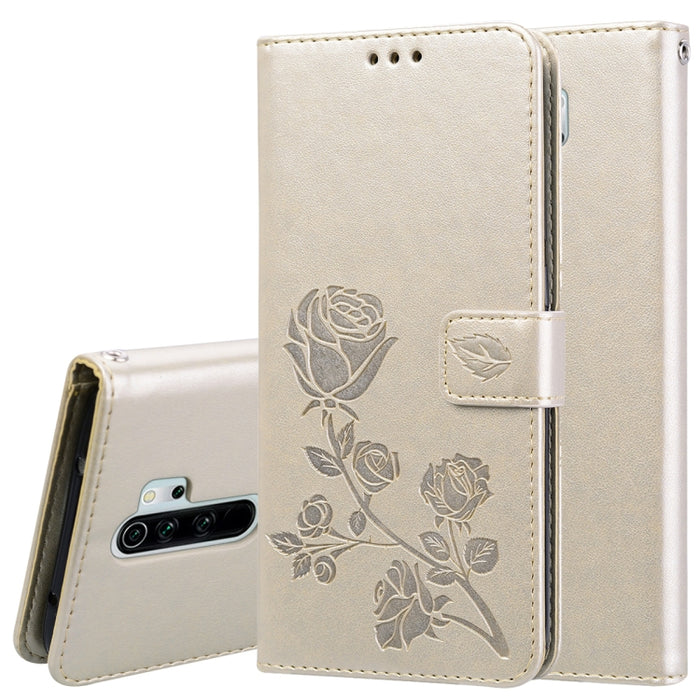 Estuche de cuero de PU con tapa horizontal en relieve rosa para Galaxy A10, con soporte y ranuras para tarjetas y billetera, For Xiaomi Redmi 8, For Xiaomi Redmi Note 8, For Xiaomi Redmi Note 8 Pro, For Galaxy A10s, For Galaxy A20s